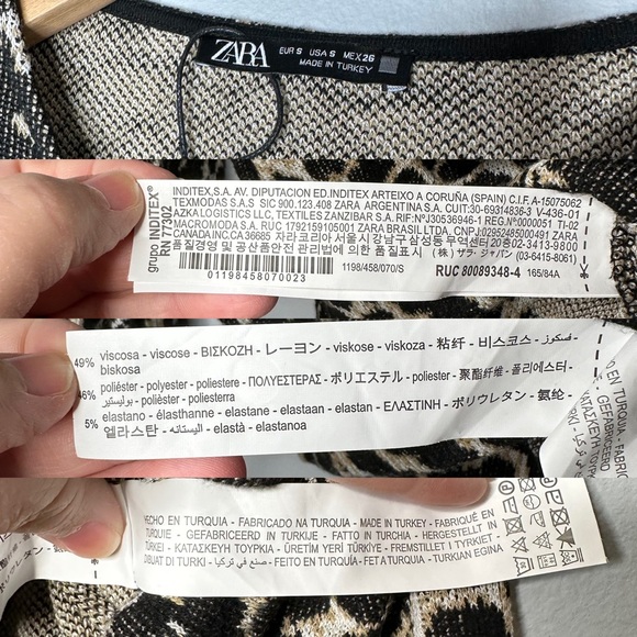 Zara Leopard Print Sweater Cropped Top - Picture 5 of 5